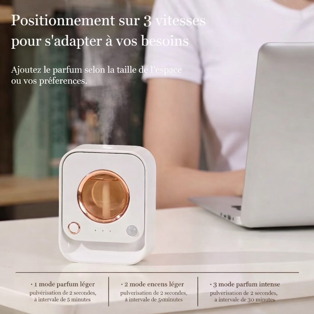 Automatic Spray Aromatherapy Diffuser Smart Sensor USB Air Freshener Essential Oil Perfume Machine for Home Office Toilet Room